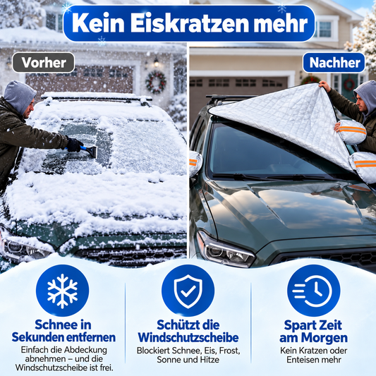 🚗 Ganzjahres-Magnetabdeckung für die Windschutzscheibe – Schnee-, Eis- & Frostschutz